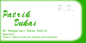 patrik dukai business card
